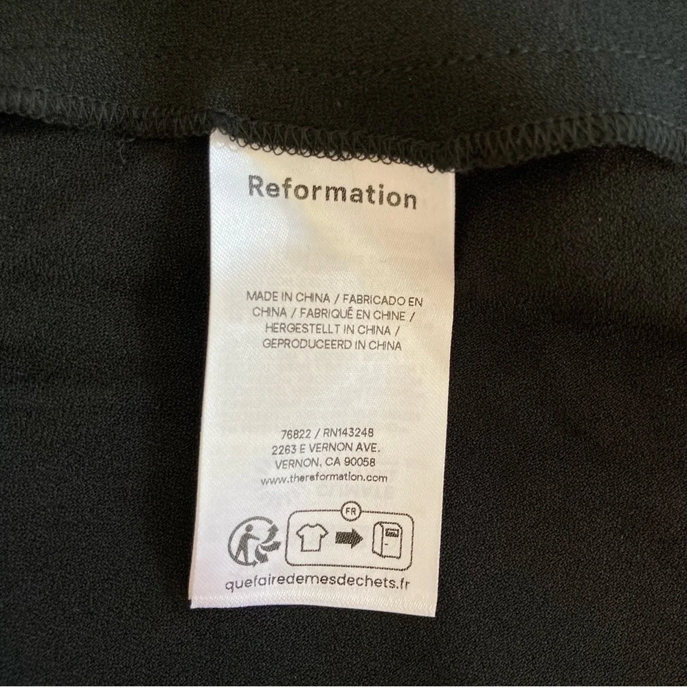 NWT Reformation Camira Dress Black Slip Midi, Size 12 - Picture 13 of 14